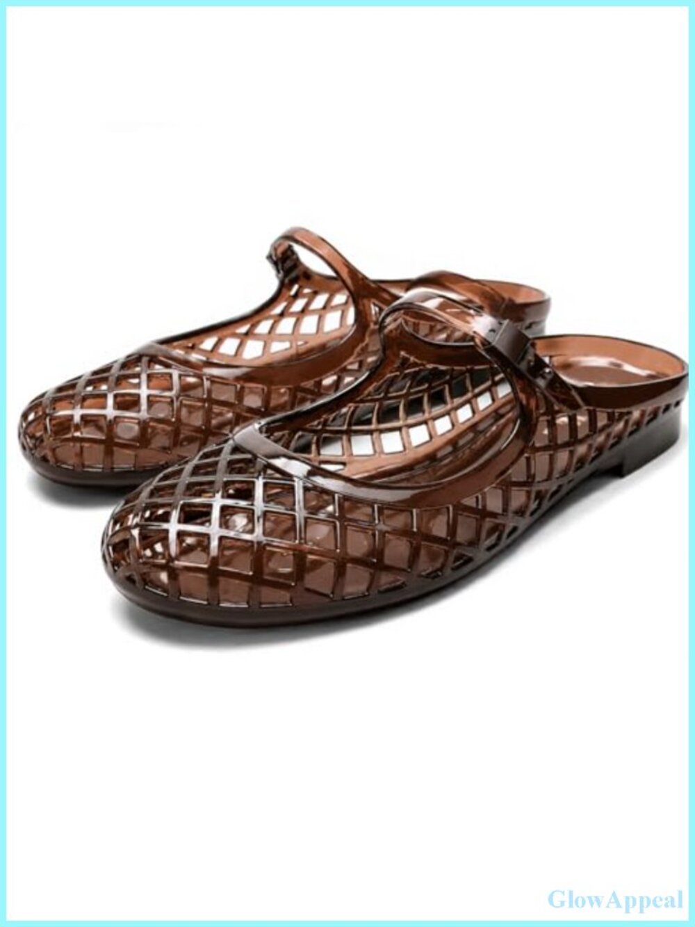 Retro 90s Mary Jane Jelly Flats Slip-On Buckle Waterproof Comfort Sandal